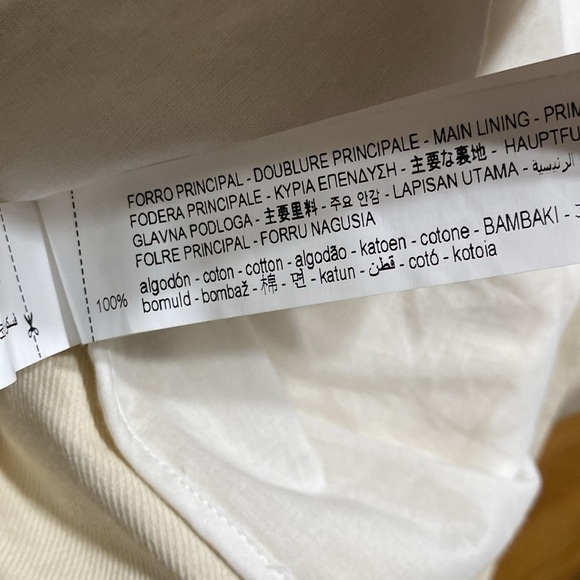 NWT Zara Cotton Cream Button Blazer - Picture 8 of 9